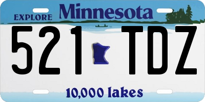 MN license plate 521TDZ