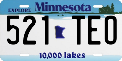 MN license plate 521TEO