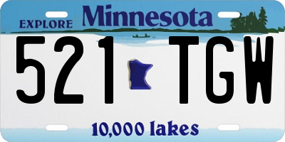 MN license plate 521TGW