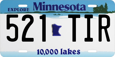 MN license plate 521TIR