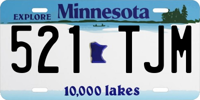 MN license plate 521TJM