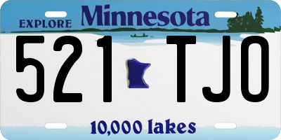 MN license plate 521TJO