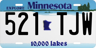 MN license plate 521TJW