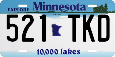 MN license plate 521TKD