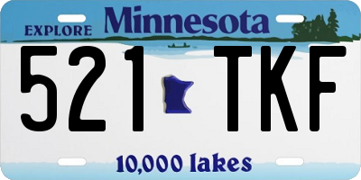 MN license plate 521TKF