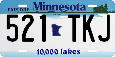 MN license plate 521TKJ