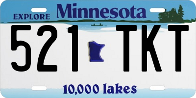 MN license plate 521TKT