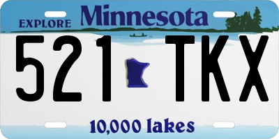 MN license plate 521TKX