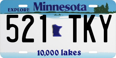 MN license plate 521TKY