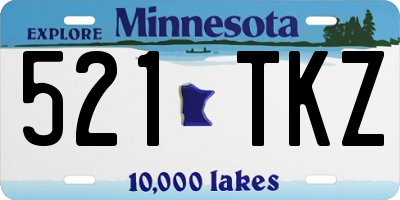 MN license plate 521TKZ
