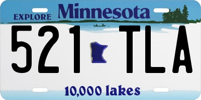 MN license plate 521TLA