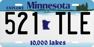 MN license plate 521TLE