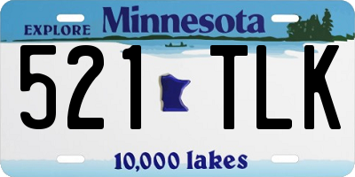 MN license plate 521TLK