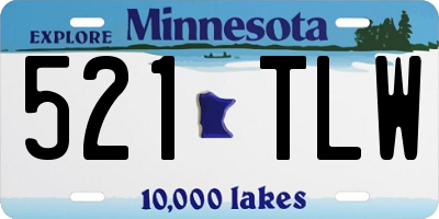 MN license plate 521TLW