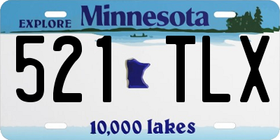 MN license plate 521TLX