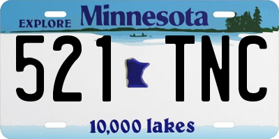 MN license plate 521TNC