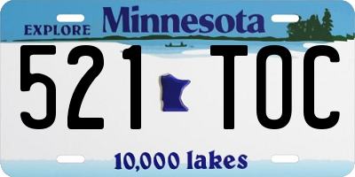 MN license plate 521TOC