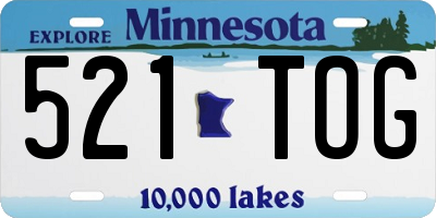 MN license plate 521TOG