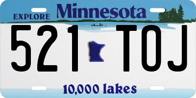 MN license plate 521TOJ