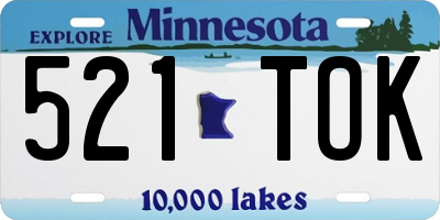 MN license plate 521TOK
