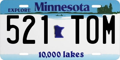 MN license plate 521TOM