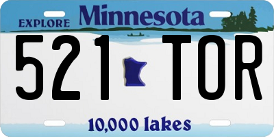MN license plate 521TOR