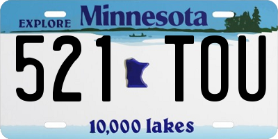 MN license plate 521TOU