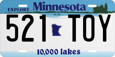 MN license plate 521TOY