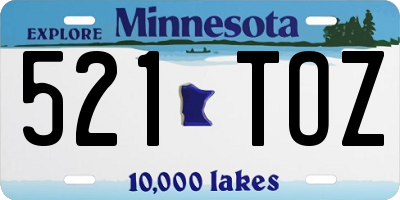 MN license plate 521TOZ