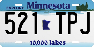 MN license plate 521TPJ