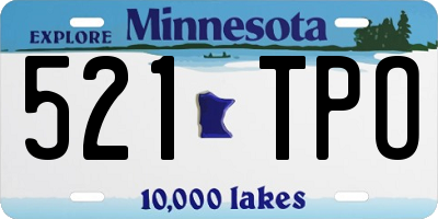 MN license plate 521TPO