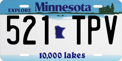 MN license plate 521TPV