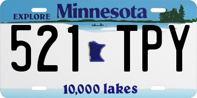 MN license plate 521TPY