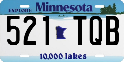 MN license plate 521TQB