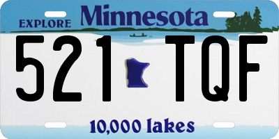MN license plate 521TQF