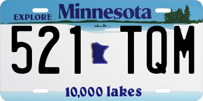 MN license plate 521TQM