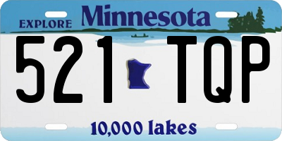 MN license plate 521TQP