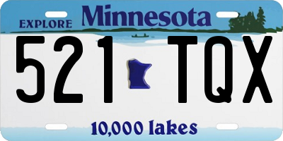 MN license plate 521TQX
