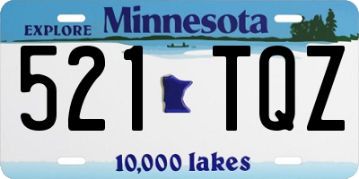 MN license plate 521TQZ