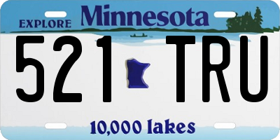 MN license plate 521TRU