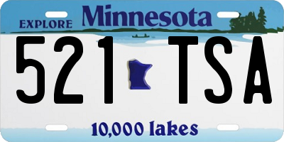 MN license plate 521TSA