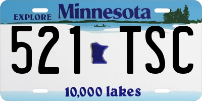 MN license plate 521TSC