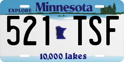 MN license plate 521TSF