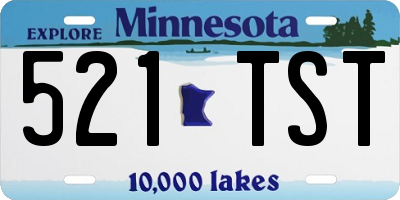 MN license plate 521TST