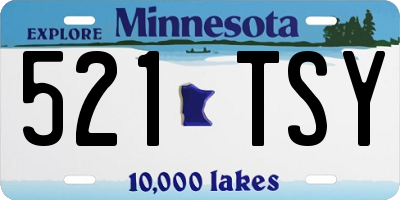 MN license plate 521TSY