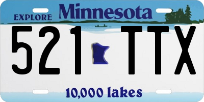 MN license plate 521TTX
