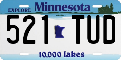 MN license plate 521TUD