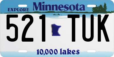 MN license plate 521TUK