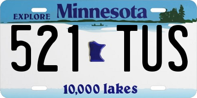 MN license plate 521TUS