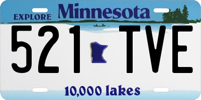 MN license plate 521TVE